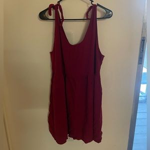 red tank top dress